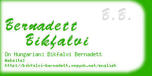 bernadett bikfalvi business card